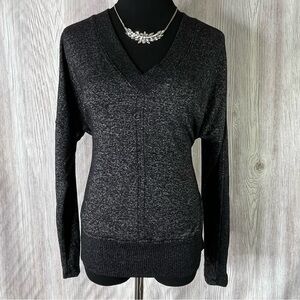 Buffalo David Bitton Super-Soft Cozy V-Neck Long Sleeve Top - S/CH- [Black]